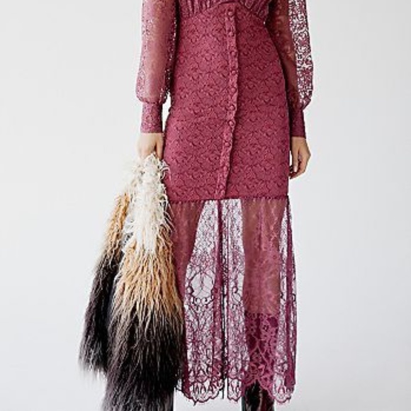 Free People X Night Cap Siena Lace Gown